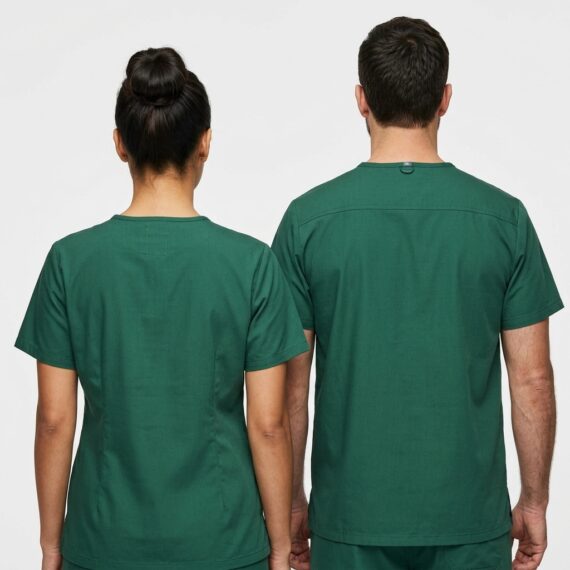 Poplin Unisex Scrub Set – 2 Pockets, Half Sleeves (1-Pocket Top & 1-Pocket Pant)
